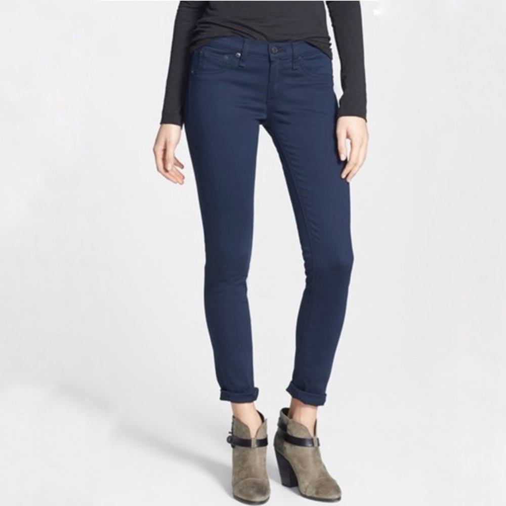 Rag & Bone Women’s Navy Mid-rise Leggings Jeans Size 29